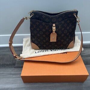 LOUIS VUITTON Monogram Odeon MM Natural